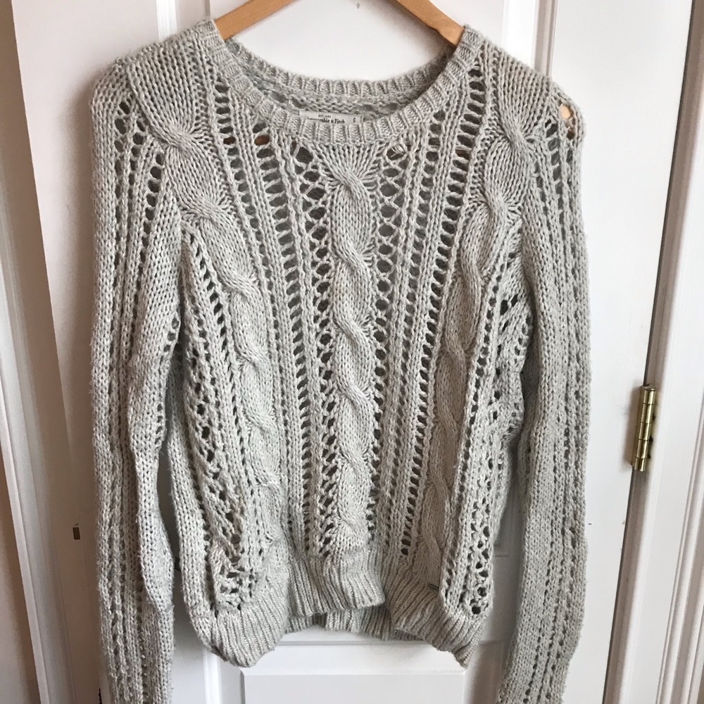 Grey knit sweater